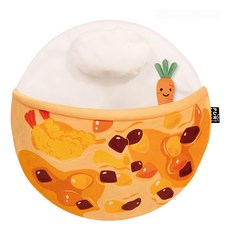 Pur Lab 噗扑實驗室 寵物窩 可拆卸胡蘿蔔, 咖哩飯 橘色 + 白色, 1個