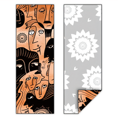 Miracle 墨瑞革 斛光系列 冰滴凍點止滑瑜珈舖巾 瑜珈墊專用, 185 x 63cm, 墨橙裡的平庸, 1張