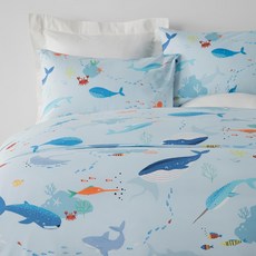 HOLA 和樂家居 純棉防蟎抗菌被套雙人, 深海世界