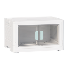 雙開門摺疊收納箱 節省空間 輕鬆移動 大容量 防水材質, 特大號, 藍色, 1個