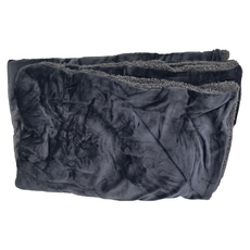 寢室安居 純色英式保暖羊羔絨 輕柔法蘭絨雙層暖暖毯被, 布里斯托灰