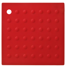 PREMIER HOUSEWARES Zing方形矽膠隔熱墊 17 x 17 x 0.2cm 64g, 紅色, 1片