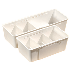 AFAMIC 廚房衣櫃抽屜分隔伸縮收納盒, 白色, 1組