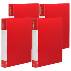 DaTaBanK 三田文具 A4 標準型 小2孔夾資料夾 32x26.2x2.5cm, 紅色, 4本