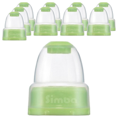 Simba 小獅王辛巴 不滴水標準瓶蓋組, 果綠色, 10個