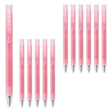 PENROTE 筆樂 側壓柔色螢光筆 12支 粉紅色