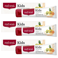 紅印 Red Seal 兒童牙膏 無SLS 木糖醇, 2歲以上, 75g, 3條