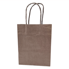 Casber科百承印 素簡無印純色手提袋 紙繩款 咖啡色, 10個