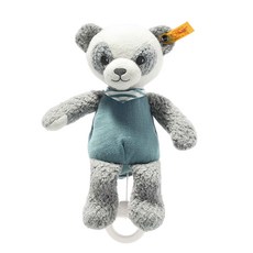 Steiff 德國金耳釦泰迪熊 嬰幼兒音樂鈴, 灰色, 1個