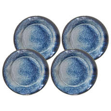 JUST HOME 陶瓷8吋湯盤4件組 日本製造, 1組, 4件組8吋湯盤(20.5 x 4cm), 澄藍