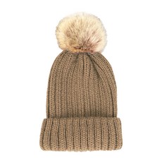 JAR嚴選 可拆卸大毛球親子保暖針織毛帽 成人款