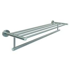 雙手萬能 皇家精品角形單桿毛巾置衣架 - 適用於牆面安裝 穩定美觀耐用 台灣製造, 1個, 不鏽鋼