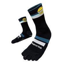 WOAWOA 月光倒影系列 四向止滑加厚能量五指襪 高筒 L 專業運動襪, 1入