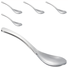 高質感304不銹鋼福臨湯匙 銀色, 單件, 5支