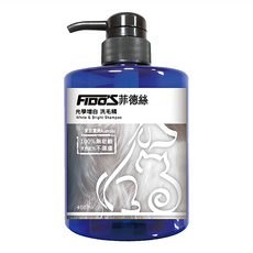 FIDO'S 菲德絲 寵物洗毛精 光學增白 400ml, 100%無皂鹼 天然配方不傷膚, 1瓶