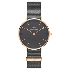 Daniel Wellington 手錶 DW00100215 帆布錶帶 不鏽鋼錶殼 石英機芯 生活防水3ATM