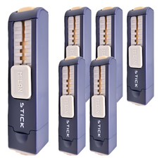 MILAN 可推式橡皮擦 + 削筆器, 藍色, 6個