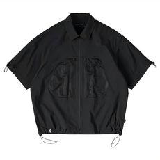 BOHRHOO 吸濕速乾功能襯衫 95%尼龍 5%氨綸, S, 黑