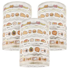 繽紛彩樂合成紙膠帶 60mm x 2m, 芝芝橘味, 3個