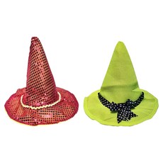 摩達客 COSPLAY派對變裝扮 雙面造型帽 萬聖節派對裝扮, 紅色 + 綠色亮片, 1個