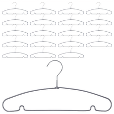 comet 防滑塗層衣架, 灰色, 20個