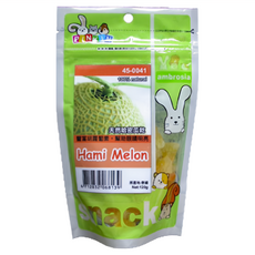 PINKIN 天然哈密瓜乾 120g, 小動物零食, 倉鼠/兔子/天竺鼠適用, 健康點心, 1包
