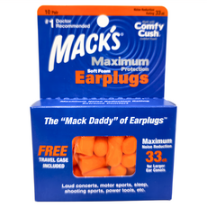 MACK'S 泡棉耳塞 橙色, 10副, 1組