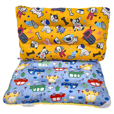 荳荳枕 2入組 100%棉, 43 x 28 x 6cm, 幸運狗狗 + 卡通汽車 多色
