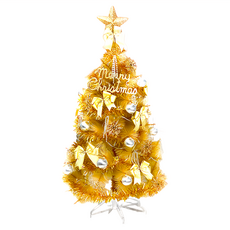 摩達客 耶誕台製 特級金色松針葉聖誕樹 4尺(120cm) (金色系配件)