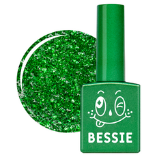 BESSIE 韓國原廠直供 亮片系列 美甲凝膠, GL10 舞動綠, 11ml, 1瓶