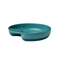 MEPAL MIO 防滑學習餐盤, 100%無BPA, 食品安全認證, 特殊曲線設計盤面, 防滑底部, 可耐熱110°C, 冷藏冷凍, 適用於微波爐/洗碗機, 森綠, 1個, 餐盤