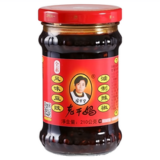 老干媽 豆豉油制辣椒, 堅持傳統釀造, 豆豉單吃也美味, 廚房常備醬料, 210g, 1罐