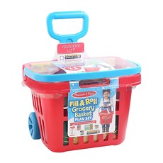 Melissa&Doug 瑪莉莎 MD 玩食趣 超市購物車, 1組, 混合顏色