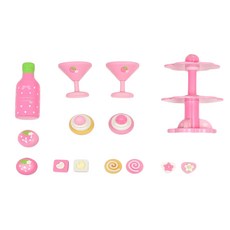 Mother garden 下午茶派對套組 扮家家酒玩具, 粉色, 1組
