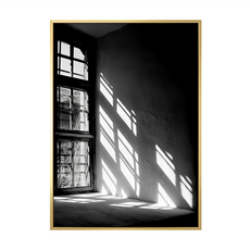 窗影畫，0.8cm細邊框, 42 x 59.4cm, 金色, 1個