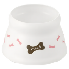 Richell 利其爾 好食寬底狗碗, 1個, 白色