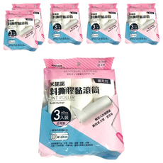 minono 米諾諾 平切膠黏滾筒補充包3件組, 6組