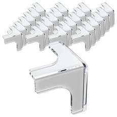 透明防撞角 Set 25個, PVC材質, L型/圓形/T型/水滴型, 3.2 x 3.2cm, 小T型