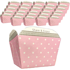 Mr.Baking 戚風蛋糕杯 圓點粉 5 x 5 x 5cm, 100個