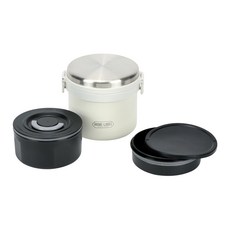 PEARL LIFE 珍珠金屬 全真空不鏽鋼便當罐 HB-5667, 白色, 1個