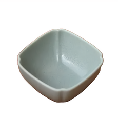 美濃燒 折角 方形 醬料缽 陶瓷 日本製造 適用於洗碗機、烘碗機 6.3x6.3x3.6cm, 綠色, 1個