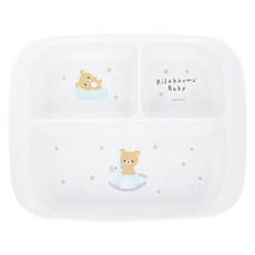 Skater 銀離子兒童三格餐盤 8個月以上, 懶懶熊, 1個