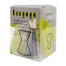 bargogo 捲邊日式雙頭量杯 - 30ml & 60ml, 不鏽鋼304材質, SOOB-13, 1個