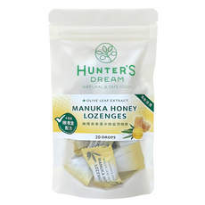 HUNTER'S DREAM 獵人谷之夢 橄欖葉麥蘆卡蜂蜜潤喉糖 20顆, 1個, 80g