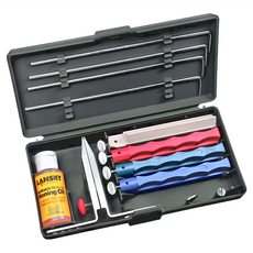 LANSKY 美國製造 專業定角磨刀器磨刀系統通用型 3磨石 + 1鋸齒刃專用磨石, LSLKUNV, 1組