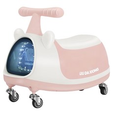 CHING-CHING 親親 CCTOY 蹓噠熊 嚕嚕車, 訓練平衡協調能力, 音樂功能, 炫彩燈光, 20cm安全跨坐高度, 360度旋轉輪設計, 粉紅色, 1個