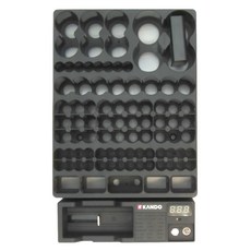 KANDO 感動 EBL 綜合電池收納盒 適用AA/AAA/D/C/18650/9V電池, 1盒, 電池收納盒 黑色