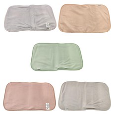 green sprouts 小綠芽 3層設計吸水防水拍嗝巾5件組 - 純棉柔軟親膚, 枕巾/保潔墊/尿布墊, 櫻花粉灰, 1組