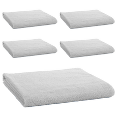 hiorie 日本桃雪 飯店大毛巾, 高吸水力, 柔軟親膚材質, 多種顏色選擇 40x100cm 100%純棉, 極簡灰, 5條