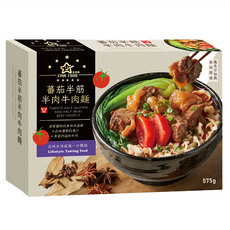 STAR FOOD 星廚饌 蕃茄半筋半肉牛肉麵, 575g, 1盒